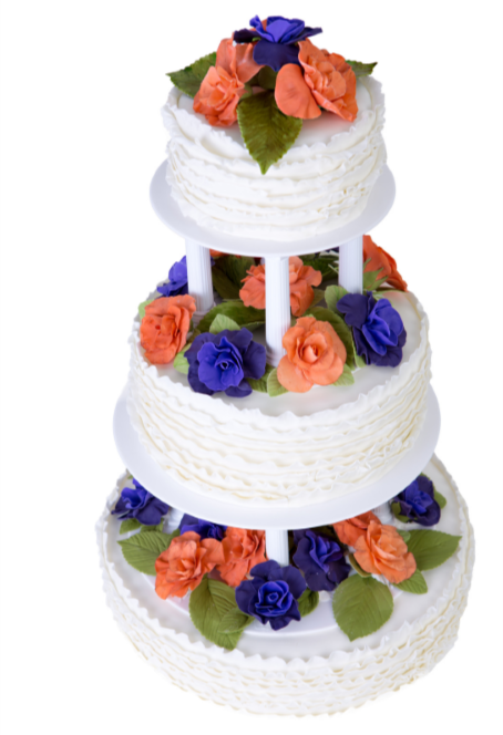 wedding cake with supports